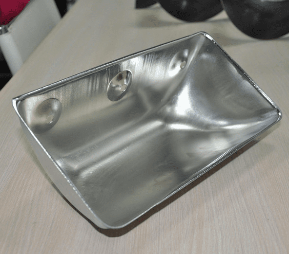 DS steel bucket deep bottom type front view seamless stamped elevator bucket