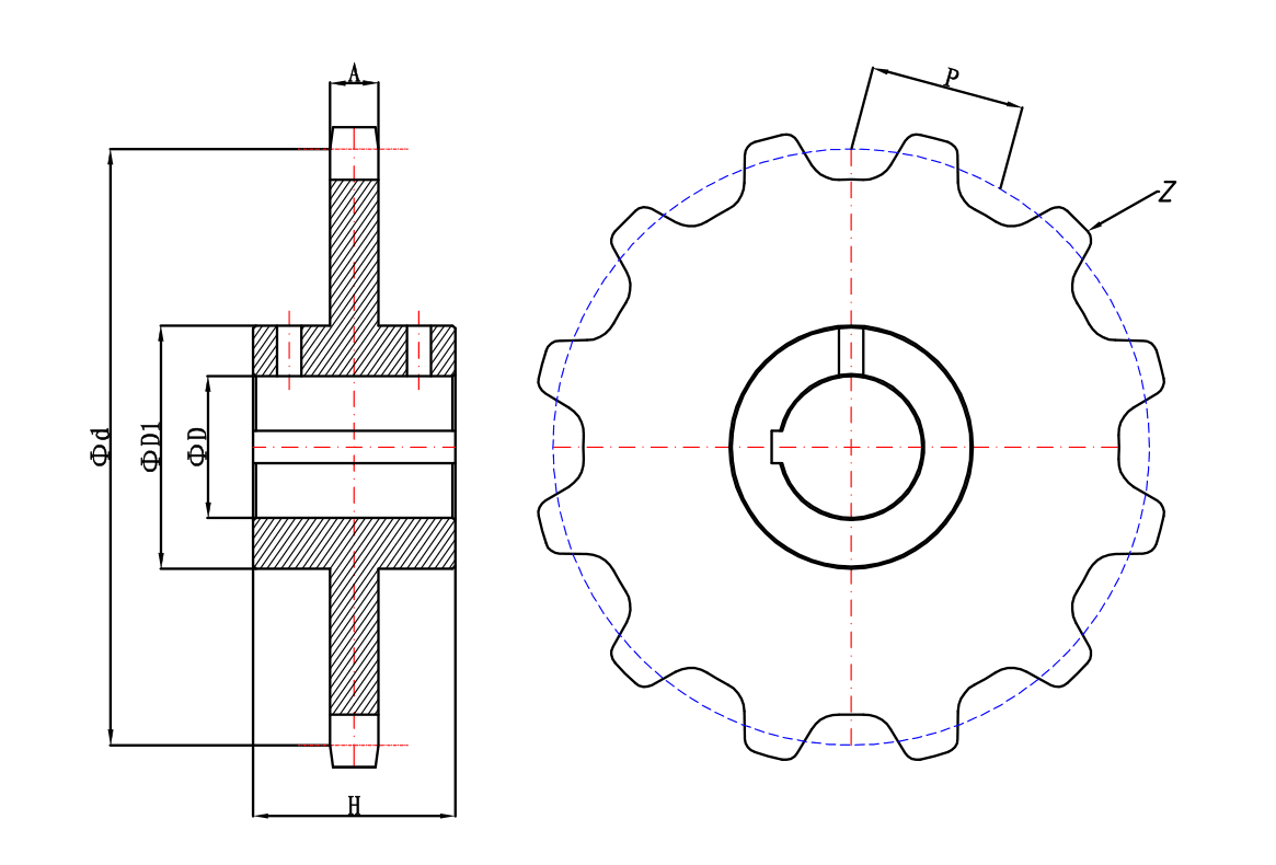 Sprocket for Conveyor Roller Chain YT Conveyor